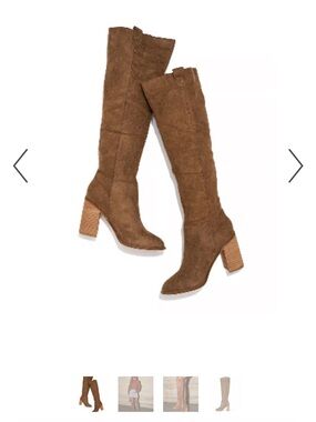 Society Over-the-Knee Suede Boots in Brown